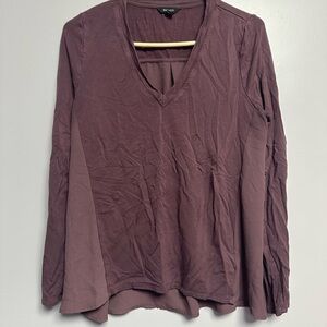 **3 for $15** RW&CO. Purple Relaxed Long Sleeve Blouse